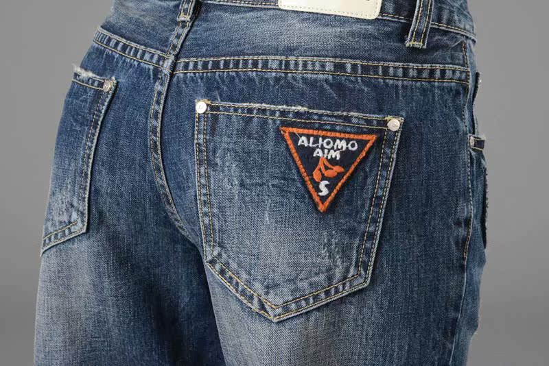 牛仔五分短裤女夏新款卷边宽松女士牛仔五分裤