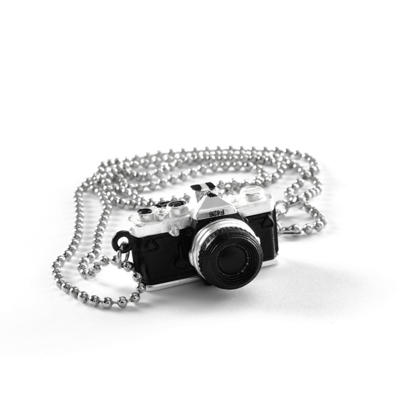 Islander Tide shop F426 retro camera necklace metal pendant matching jewelry couple men and women couple necklace