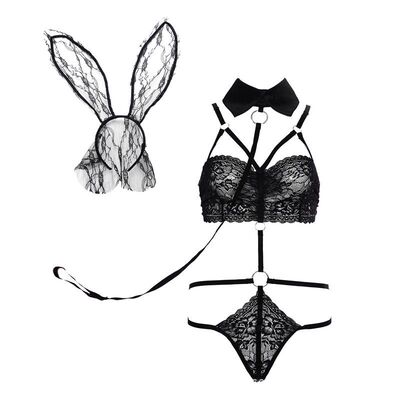 性感兔女郎捆绑束缚制服诱惑情趣内衣情趣套装黑色送发箍-淘宝网