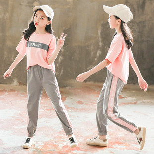 2020女孩新款女童夏装套装儿童夏季运动大童装韩版洋气时髦网红潮