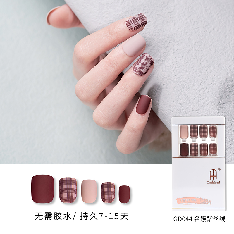 goddeed light transparent wear nail stickers detachable wear nail 30 pieces/box