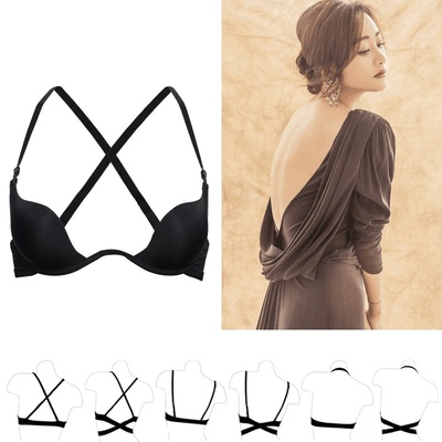 欧美聚拢文胸U型美背露背小胸无痕婚纱礼服隐形深V性感内衣女夏-淘宝网