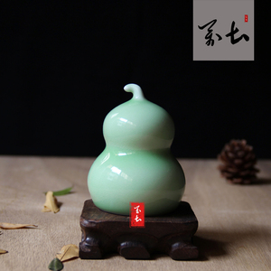 陶瓷牙签盒中式创意自动高档家用牙签筒青瓷辟邪招财风水葫芦摆件