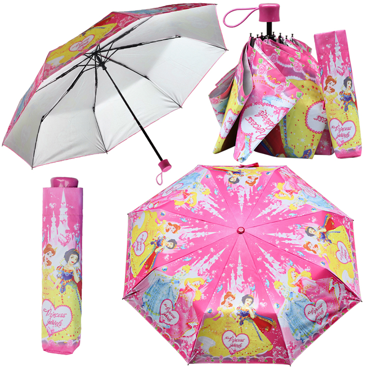 兒童雨傘男女童卡通動漫傘小魔仙愛莎冰雪奇緣艾莎白雪公主折疊傘