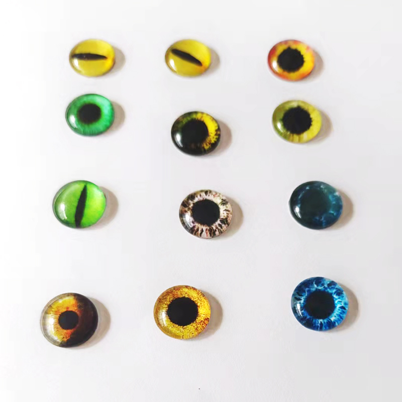 DIY Animal Devil Doll Glass Eye Beads Accessories Simulation 8-20mm