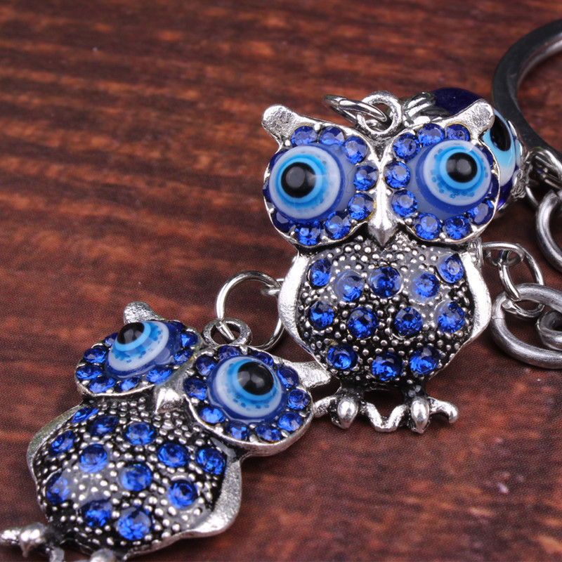 Xinjiang Souvenir Alloy Key Ring Blue Eyes Small Gift Keychain Stand Backpack Hanging Ornament Pendant Three Pieces Free Shipping