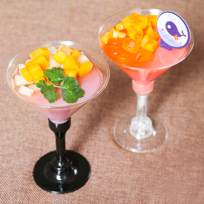 Goblet Mousse Cup Pudding Cup Wine Glass Airplane Cup Ice Cream Cup Hard Plastic Disposable Transparent