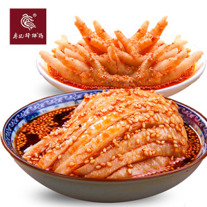 廖记棒棒鸡无骨凤爪组合920g特色小吃麻辣鸡爪鸡肉零食私房凉拌菜