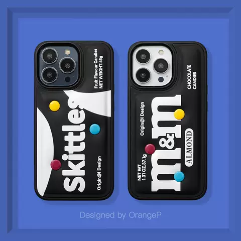 M&M Skittles Puffy Puffer Down Jacket Phone Cases Covers New Trendy Fashionable iPhone 14, iPhone 13, iPhone 12