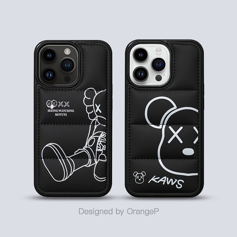 KAWS Bear Puffy Puffer Down Jacket 14, 13, 12 iPhone Case