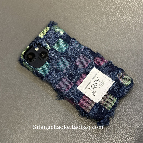 Denim Jeans Canvas Two Tone 15, 14, 13, 12, 11 iPhone Case
