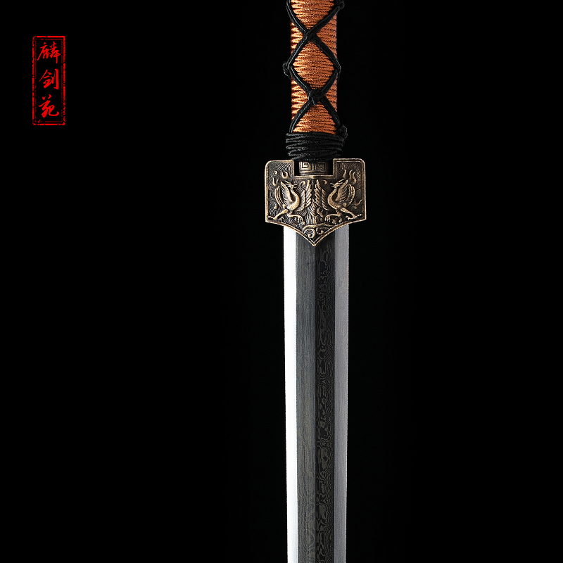 eight sides guile han jian long sword pattern steel pure manual tough one longquan town curtilage sword is not edged usually