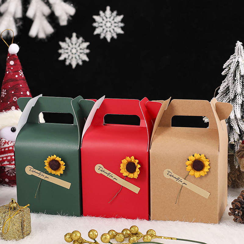 Christmas Apple Box Gift Box Christmas Eve Children Candy Bag Gift Box Portable Apple Box Gift Box