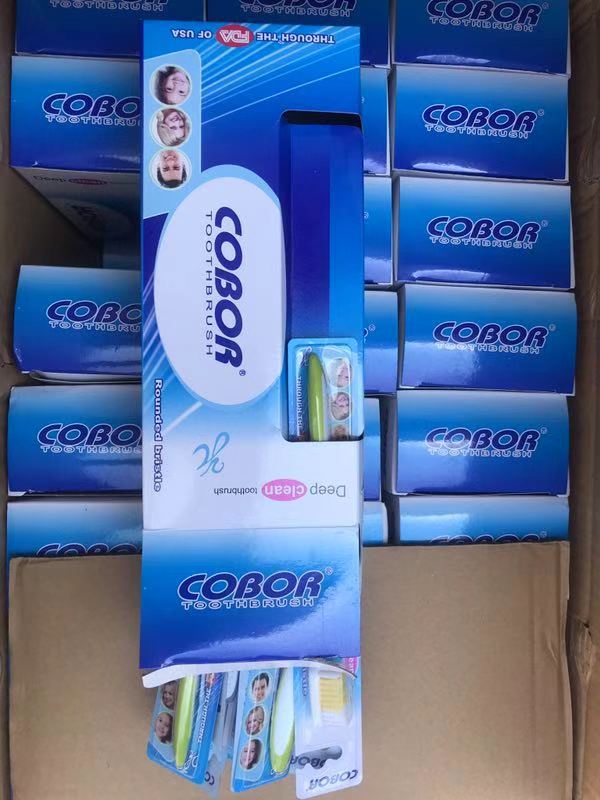 Cross-Border Medium Hair Toothbrush Cobor Foreign Trade English Export Toothbrush Adult Toothbrush Factory Supply