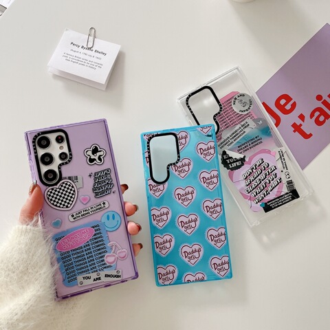 Girls Decal Stickers Silicone TPU S23, S23 Plus, S23 Ultra, S22, S22 Plus, S22 Ultra, S21, S21 Plus, S21 Ultra Samsung Phone