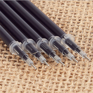 中性笔办公水笔黑色0.5MM学生用碳素笔芯0.38替芯文具考试签字笔