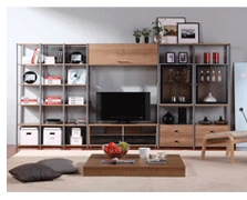 Nội thất phòng khách đặt tủ lưu trữ kết hợp tủ bếp gỗ nội thất treo tủ TV tủ sách kết hợp tủ sách AKT1027 - Bộ đồ nội thất
