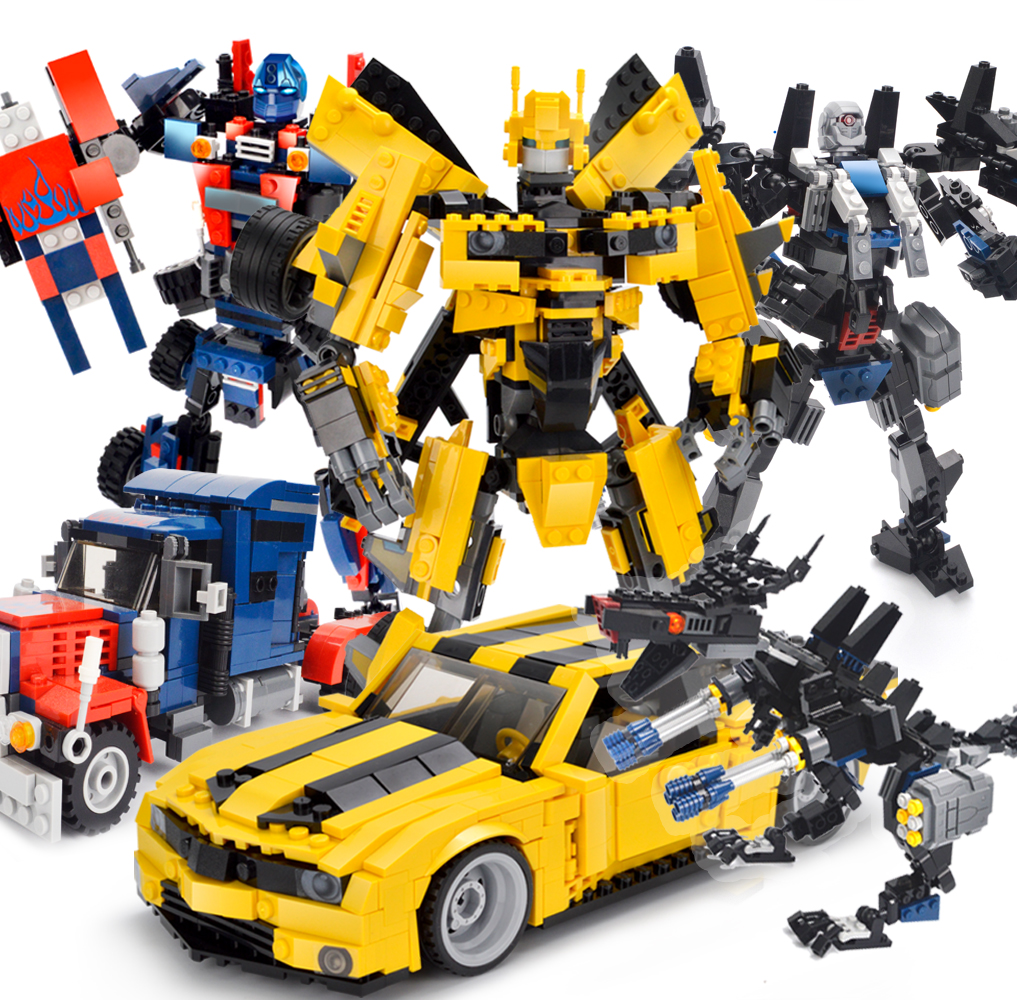 兼容乐高拼装机器人男孩超大变形金刚积木玩具益智古迪大黄蜂儿童