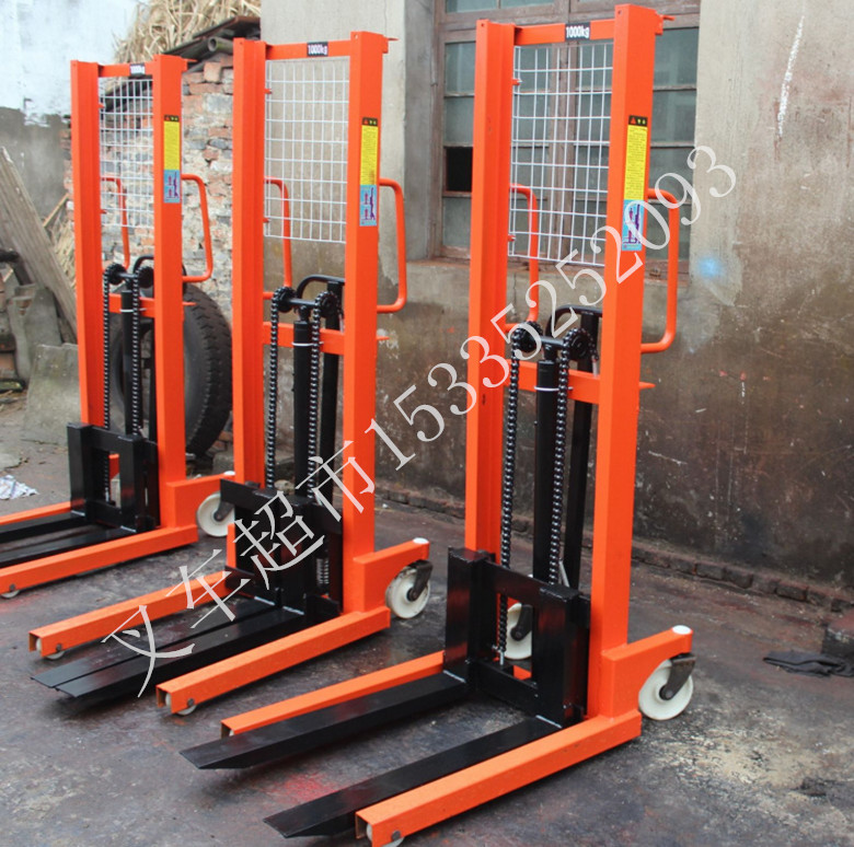 0.5/1/2/3吨手动液压升高车液压叉车堆高车可定制