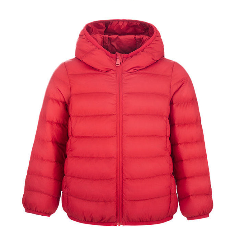 Jundai new children's down jacket boy girl girl baby thin section baby thickening medium and small children's clothing hooded jacket