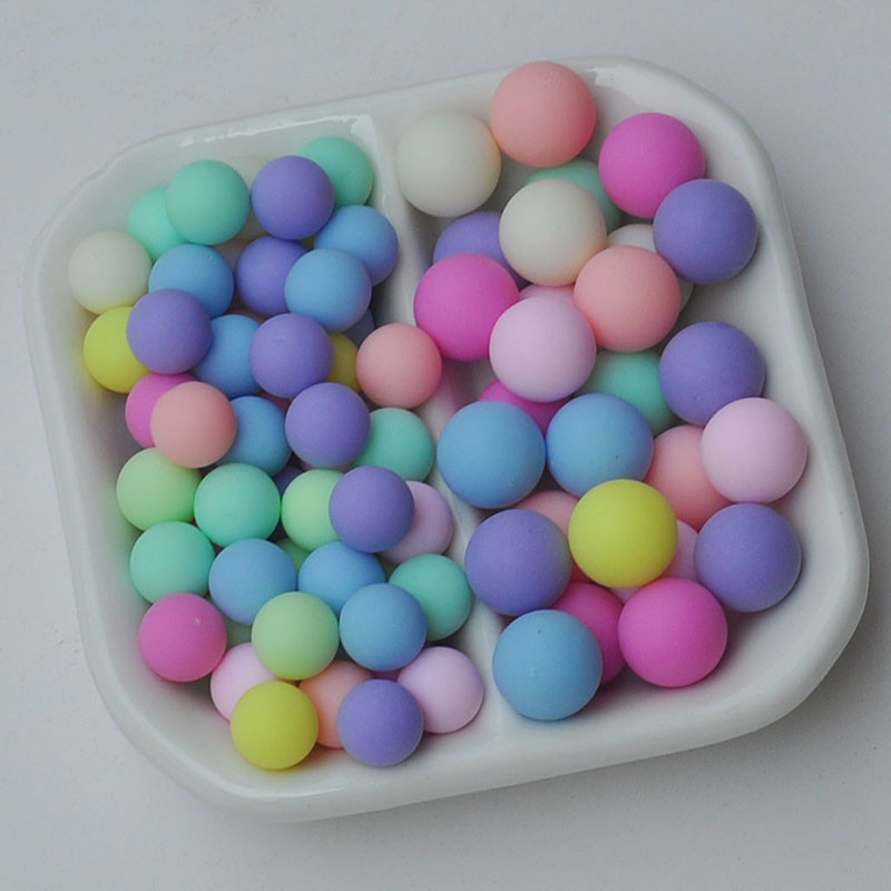 macaron color non-porous frosted solid round beads 6/8/10mmdiy handmade accessories with filler decorative loose beads