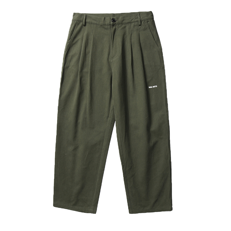 Wukong has stock Japanese Ami khaki overalls men's trendy brand loose printed straight drape wide-leg casual trousers