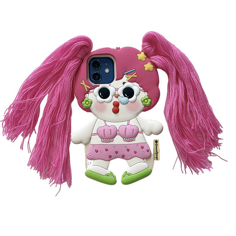 Funny 3D Cartoon Cute Girls 15, 14, 13, 12, 11 iPhone Case