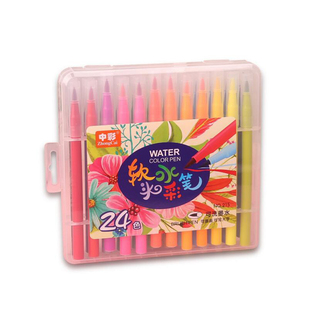 儿童软头水彩笔套装24色小学生用36色彩笔幼儿园48色可洗画笔包邮