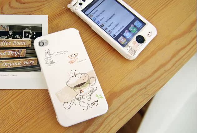 韩国happymori 苹果iphone 4 4s 双面前后保护壳 XJ5101手机套手机壳