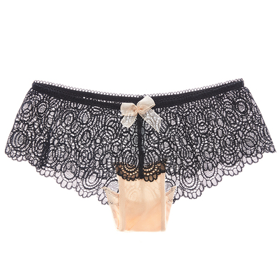 少女美屋性感无痕低腰内裤网纱提臀甜美舒适大码档部纯棉 三角裤-淘宝网