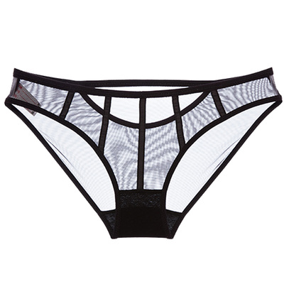 少女美屋法式内裤性感网纱低腰舒适三角裤半透明诱惑裤头裤裆纯棉-淘宝网