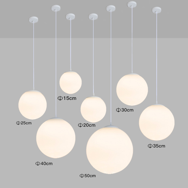 Simple Modern Restaurant Ball Chandelier Single Head round Bar Clothing Store Stairs Aisle Shopping Mall Large Ball Light