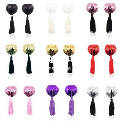 性感情趣内衣硅胶乳贴流苏亮片血滴子胸贴隐形乳头贴文胸饰品防滑-淘宝网