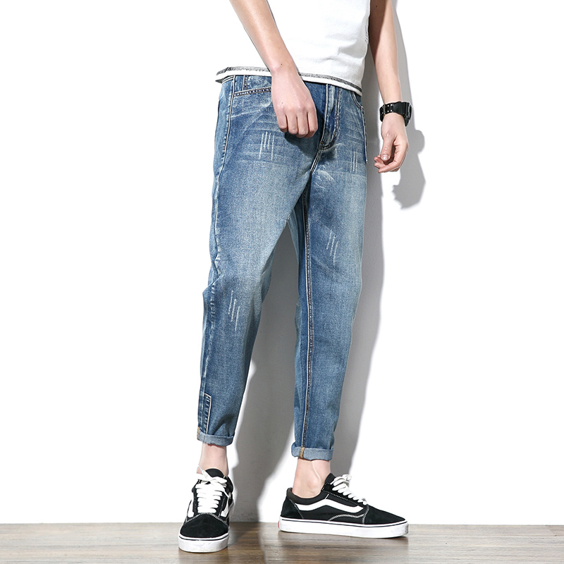 2019 lâche casual pantalons minces jeans des hommes, plus la taille de l'automne pieds sarouel version coréenne de la marée pantalon pour hommes 2019 lâche casual pantalons minces jeans des hommes, plus la taille de l'automne pieds sarouel version coréenne de la marée pantalon pour hommes