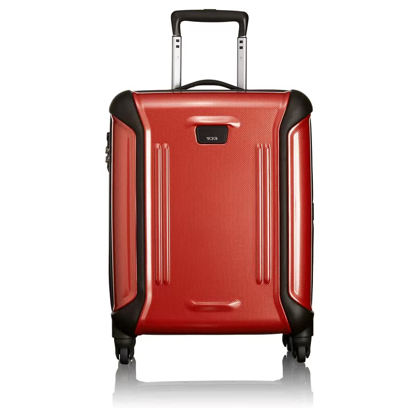 New Tumi Continental Vapor Orange 4 Wheeled CarryOn Luggage Travel