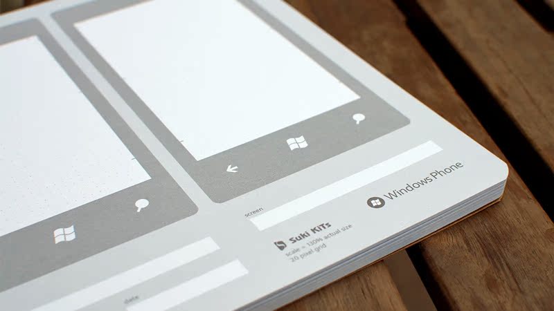正品sukikits windows phone纸上原型 钢板尺模版 交互界面ui设计