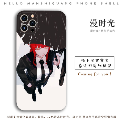 Chainsaw Man Manga Collage Black & White Silicone iPhone Case