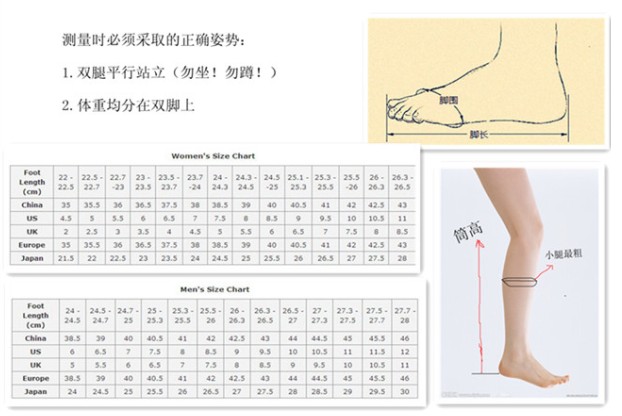 以下是尺寸量法和尺寸对照表