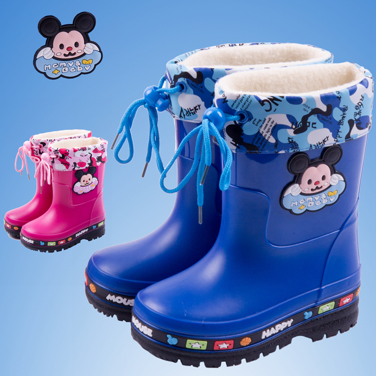兒童雨鞋防滑保暖四季通用小孩子學生雨靴男女童幼兒寶寶加絨水鞋