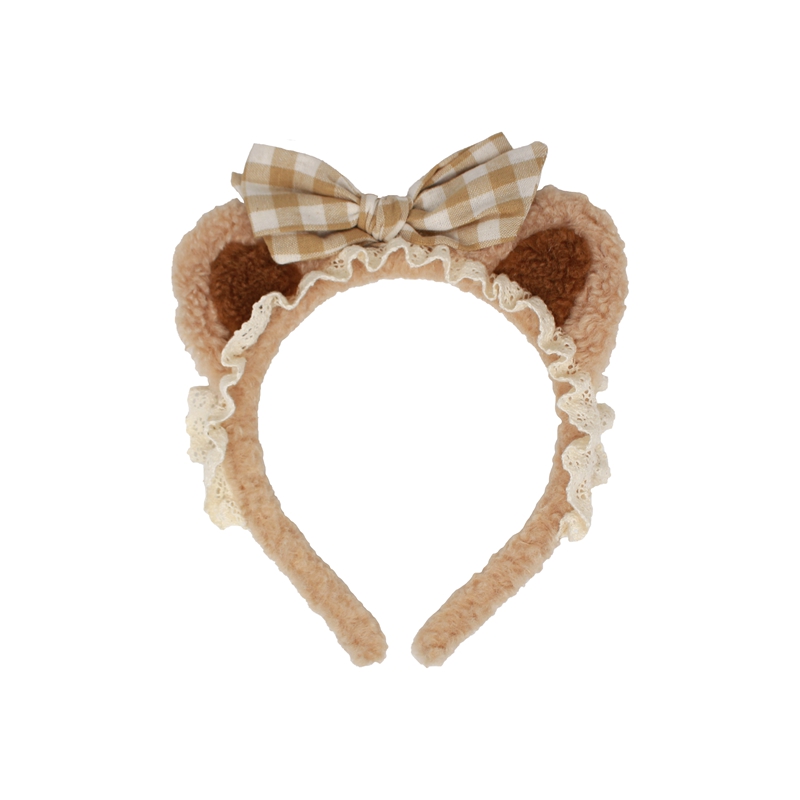 Cute Bear Ears Face Wash Hair Bands Sweet Girly Bow Headband Hairpin Soft Girl Lolita Style Hair Accessories
