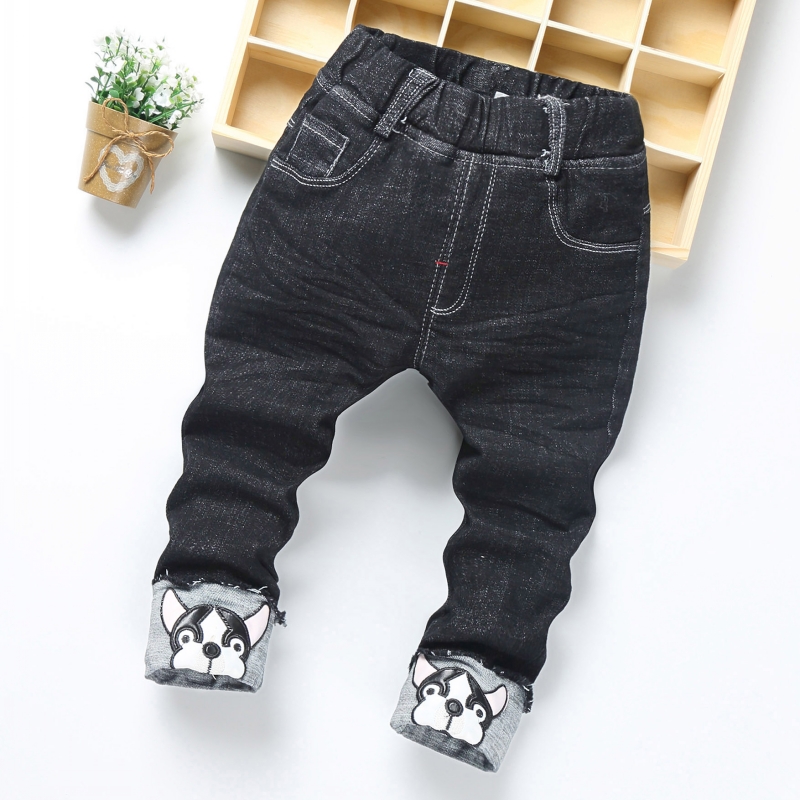 寶寶牛仔褲秋鼕款女童加厚褲子 0-1-2-3-4歲嬰幼兒童鼕裝小童棉褲