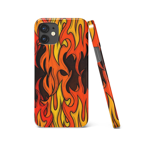 Matte Hard — Fire Drawing Illustration 15, 14, 13, 12, 11 iPhone Case