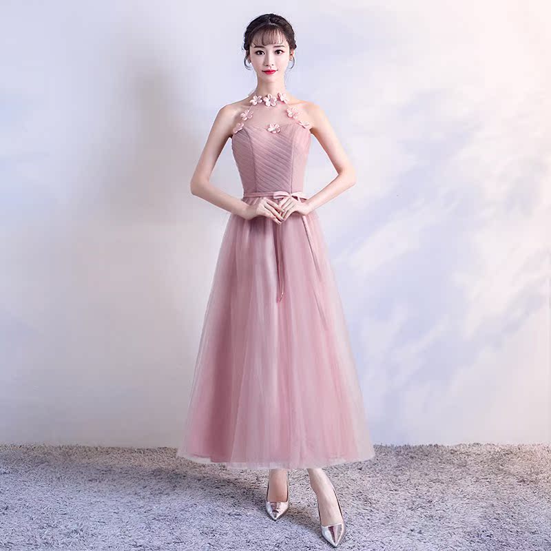 de demoiselle d'honneur robes de fées de la qualité dans la longue section de l'2019 nouveau ressort de style chinois rose long paragraphe sœur groupe était mince court paragraphe de mariage en été de demoiselle d'honneur robes de fées de la qualité dans la longue section de l'2019 nouveau ressort de style chinois rose long paragraphe sœur groupe était mince court paragraphe de mariage en été