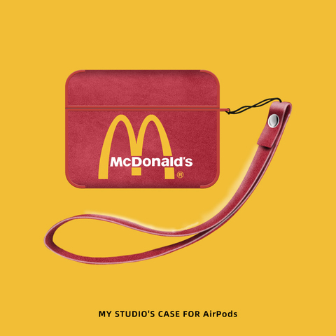McDonald's Suede Microfiber Protective Carry Airpods 1, Airdpods 2, Airpods 3, Airpods Pro AirPods Case