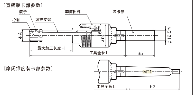 盲孔滚压刀内孔滚光刀挤压刀镜面加工工具滚刀挤压头滚光器