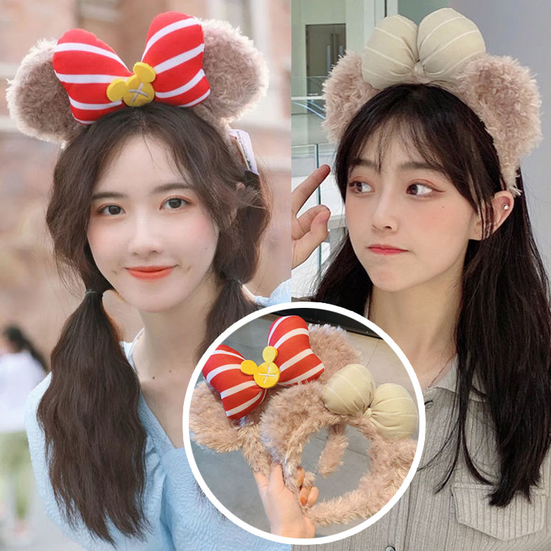 Immortal Moment // Disney Shirley Rose Headband Zhang Ruonan Same Bow Cute Plush Sweet Big Ears 