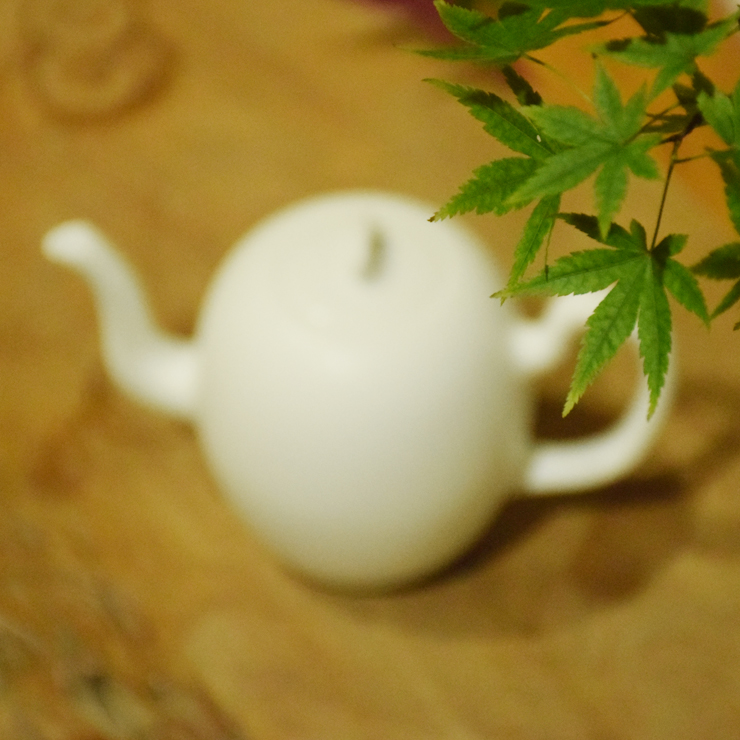 茶壶陶瓷景德镇白瓷壶纯手工功夫茶具单壶家用中式创意美人肩壶子