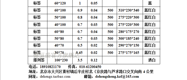 注:磁扣为磁铁制作,磁性更强 下图为4*7标签标准尺寸,更有其他规格