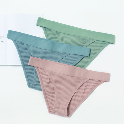 内衣狂世家 舒适透气全棉质螺纹少女士内裤高腰护肚三角裤女-淘宝网
