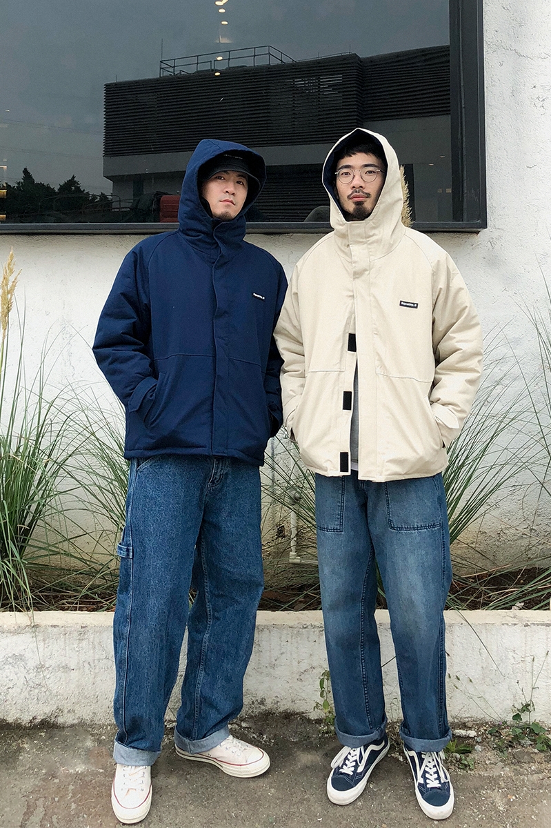 Equality tooling padded jacket men's hooded fashion brand loose short padded jacket men's padded jacket winter thickening